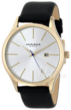 Akribos XXIV Essential Sølvfarvet/Læder Ø44 mm Akribos XXIV Essential Sølvfarvet/Læder Ø44 mm