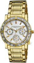 Akribos XXIV Diamond Hvid/Gul guldtonet stål Ø33 mm Akribos XXIV Diamond Hvid/Gul guldtonet stål Ø33 mm
