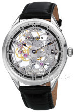 Akribos XXIV Mechanical Skeletskåret/Læder Ø46 mm Akribos XXIV Mechanical Skeletskåret/Læder Ø46 mm