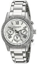 Akribos XXIV Crystal Sølvfarvet/Stål Ø36 mm Akribos XXIV Crystal Sølvfarvet/Stål Ø36 mm