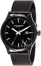 Akribos XXIV Sort/Stål Ø42.5 mm Akribos XXIV Sort/Stål Ø42.5 mm