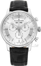 Alexander Statesman Sølvfarvet/Læder Ø42 mm Alexander Statesman Sølvfarvet/Læder Ø42 mm