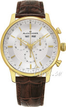 Alexander Statesman Sølvfarvet/Læder Ø42 mm Alexander Statesman Sølvfarvet/Læder Ø42 mm