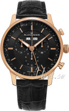 Alexander Statesman Sort/Læder Ø42 mm Alexander Statesman Sort/Læder Ø42 mm