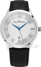 Alexander Statesman Sølvfarvet/Læder Ø42 mm Alexander Statesman Sølvfarvet/Læder Ø42 mm
