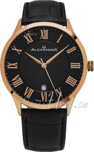 Alexander Statesman Sort/Læder Ø42 mm Alexander Statesman Sort/Læder Ø42 mm