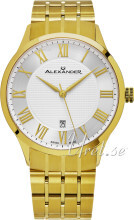 Alexander Statesman Sølvfarvet/Gul guldtonet stål Ø42 mm Alexander Statesman Sølvfarvet/Gul guldtonet stål Ø42 mm