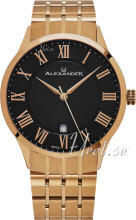 Alexander Statesman Sort/Rosaguldtonet stål Ø42 mm Alexander Statesman Sort/Rosaguldtonet stål Ø42 mm