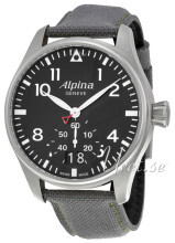 Alpina Startimer Sort/Læder Ø44 mm Alpina Startimer Sort/Læder Ø44 mm
