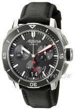 Alpina Seastrong Sort/Læder Ø44 mm Alpina Seastrong Sort/Læder Ø44 mm