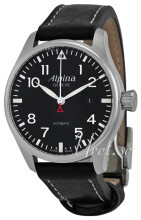 Alpina Startimer Sort/Læder Ø44 mm Alpina Startimer Sort/Læder Ø44 mm