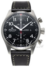 Alpina Startimer Sort/Læder Ø40 mm Alpina Startimer Sort/Læder Ø40 mm