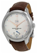 Baume & Mercier Clifton Sølvfarvet/Læder Ø43 mm Baume & Mercier Clifton Sølvfarvet/Læder Ø43 mm