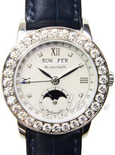 Blancpain Leman Hvid/Læder Ø33.7 mm Blancpain Leman Hvid/Læder Ø33.7 mm