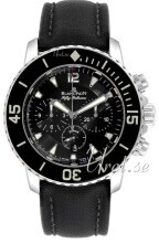 Blancpain Fifty Fathoms Sort/Læder Ø45 mm Blancpain Fifty Fathoms Sort/Læder Ø45 mm