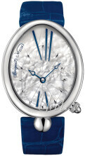 Breguet Reine De Naples Hvid/Læder Ø35.5 mm Breguet Reine De Naples Hvid/Læder Ø35.5 mm