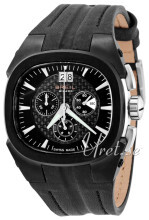 Breil Milano Sort/Læder Ø45 mm Breil Milano Sort/Læder Ø45 mm