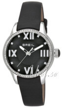 Breil Globe Sort/Læder Ø36 mm Breil Globe Sort/Læder Ø36 mm