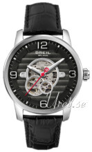 Breil Sort/Læder Ø44 mm Breil Sort/Læder Ø44 mm