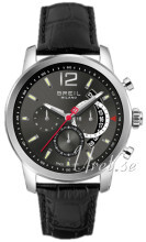 Breil Miglia Sort/Læder Ø44 mm Breil Miglia Sort/Læder Ø44 mm