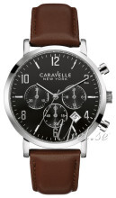 Bulova Caravelle Sort/Læder Ø40 mm Bulova Caravelle Sort/Læder Ø40 mm