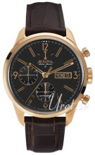 Bulova Sort/Læder Ø41 mm Bulova Sort/Læder Ø41 mm