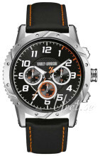 Bulova Harley-Davidson Sort/Læder Bulova Harley-Davidson Sort/Læder