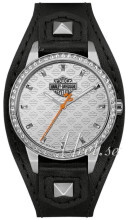 Bulova Harley-Davidson Sølvfarvet/Læder Bulova Harley-Davidson Sølvfarvet/Læder