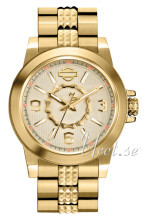 Bulova Harley-Davidson Champagne/Gul guldtonet stål Bulova Harley-Davidson Champagne/Gul guldtonet stål