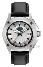Bulova Harley-Davidson Sølvfarvet/Læder Ø38 mm Bulova Harley-Davidson Sølvfarvet/Læder Ø38 mm
