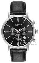 Bulova Sort/Læder Ø41 mm Bulova Sort/Læder Ø41 mm