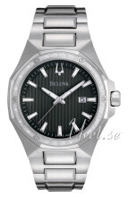 Bulova Diamond Sort/Stål Ø43.5 mm Bulova Diamond Sort/Stål Ø43.5 mm