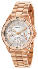 Bulova Bracelet Sølvfarvet/Rosaguldtonet stål Ø35 mm Bulova Bracelet Sølvfarvet/Rosaguldtonet stål Ø35 mm