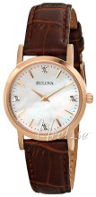 Bulova Diamond Hvid/Læder Ø27 mm Bulova Diamond Hvid/Læder Ø27 mm