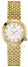 Bulova Diamond Sølvfarvet/Gul guldtonet stål Ø28 mm Bulova Diamond Sølvfarvet/Gul guldtonet stål Ø28 mm