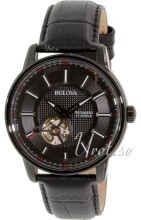 Bulova Sort/Læder Ø45 mm Bulova Sort/Læder Ø45 mm