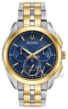 Bulova Bracelet Blå/Gul guldtonet stål Ø45 mm Bulova Bracelet Blå/Gul guldtonet stål Ø45 mm