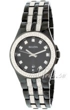 Bulova Crystal Sort/Stål Ø42 mm Bulova Crystal Sort/Stål Ø42 mm
