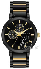 Bulova Bracelet Sort/Gul guldtonet stål Ø45 mm Bulova Bracelet Sort/Gul guldtonet stål Ø45 mm