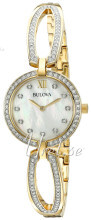 Bulova Crystal Hvid/Gul guldtonet stål Ø26 mm Bulova Crystal Hvid/Gul guldtonet stål Ø26 mm
