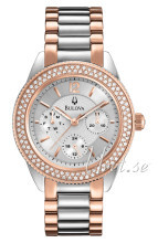 Bulova Crystal Sølvfarvet/Rosaguldtonet stål Ø38 mm Bulova Crystal Sølvfarvet/Rosaguldtonet stål Ø38 mm