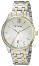 Bulova Bracelet Sølvfarvet/Gul guldtonet stål Ø36 mm Bulova Bracelet Sølvfarvet/Gul guldtonet stål Ø36 mm