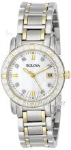 Bulova Diamond Hvid/Gul guldtonet stål Ø26 mm Bulova Diamond Hvid/Gul guldtonet stål Ø26 mm