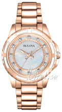 Bulova Diamond Hvid/Rosaguldtonet stål Ø32 mm Bulova Diamond Hvid/Rosaguldtonet stål Ø32 mm