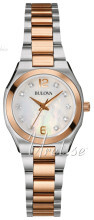 Bulova Diamond Hvid/Rosaguldtonet stål Ø26 mm Bulova Diamond Hvid/Rosaguldtonet stål Ø26 mm