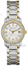 Bulova Diamond Hvid/Gul guldtonet stål Ø26 mm Bulova Diamond Hvid/Gul guldtonet stål Ø26 mm
