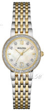 Bulova Diamond Hvid/Gul guldtonet stål Ø26 mm Bulova Diamond Hvid/Gul guldtonet stål Ø26 mm