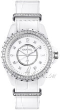 Chanel J12 Hvid/Læder Ø33 mm Chanel J12 Hvid/Læder Ø33 mm
