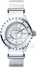 Chanel J12 Hvid/Læder Ø33 mm Chanel J12 Hvid/Læder Ø33 mm