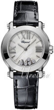Chopard Happy Sport Mini Hvid/Læder Ø30 mm Chopard Happy Sport Mini Hvid/Læder Ø30 mm